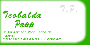 teobalda papp business card